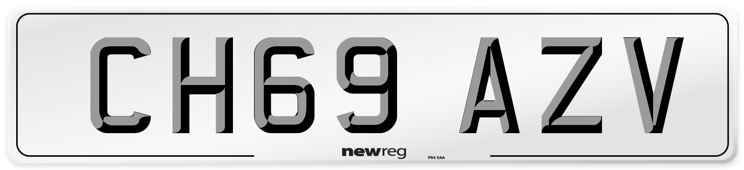 CH69 AZV Number Plate from New Reg